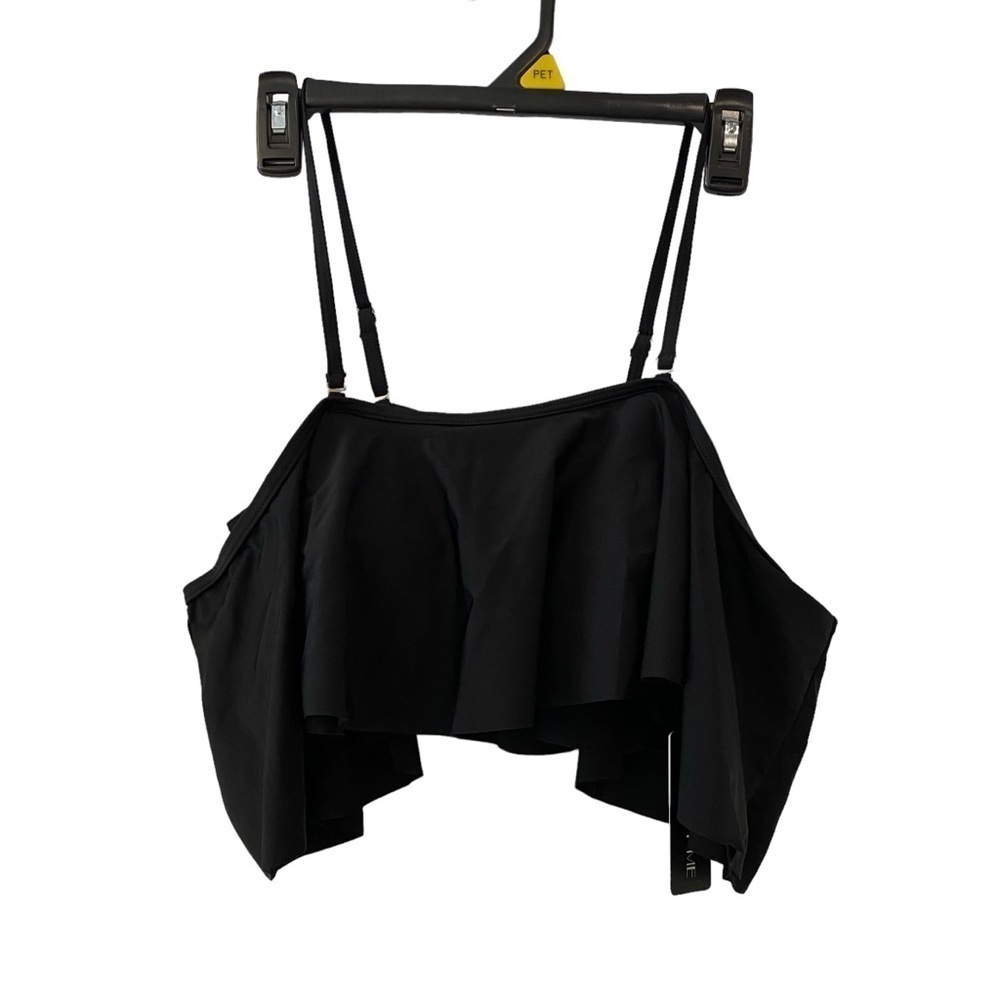Tempt Me women's size Medium off the shoulder Black swimsuit/halter top